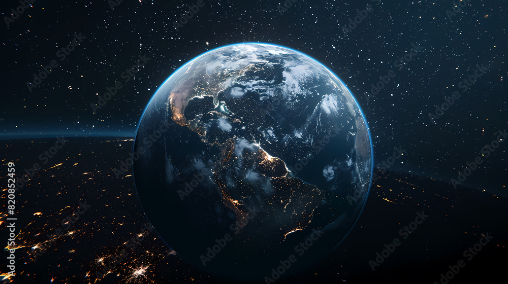 Fototapeta premium real earth in space