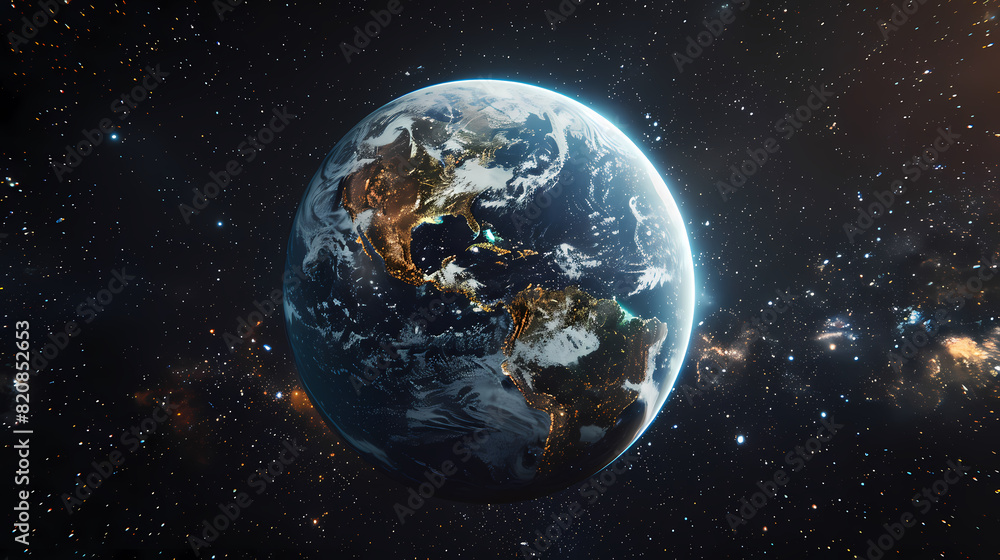 Obraz premium real earth in space
