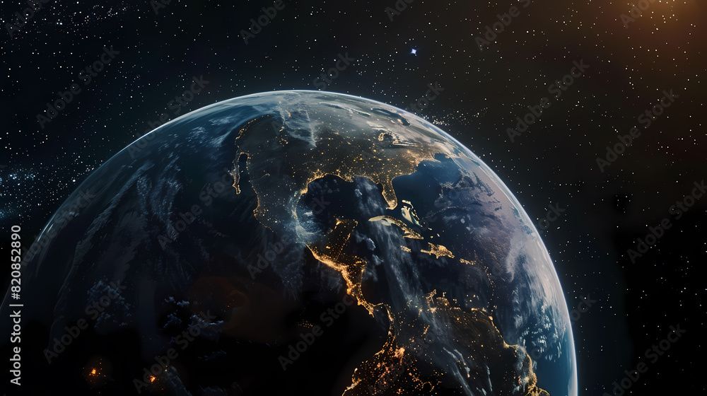 Obraz premium real earth in space