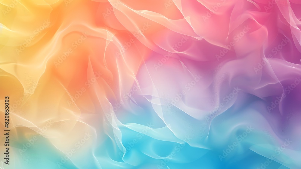 Obraz premium Muted Shapes on Lively Gradient Background