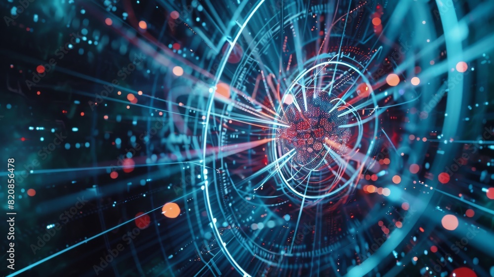 Obraz premium Glimpse into the Pulsating Heart of Technology