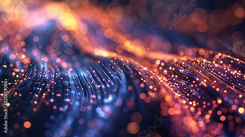 Abstract Lines Flow Through a Symphony of Light and Bokeh