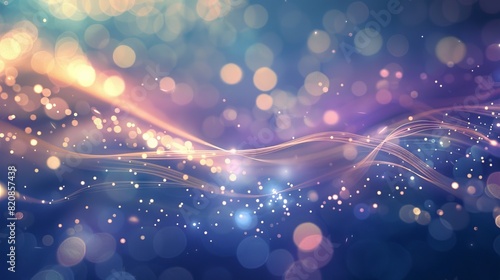 Abstract Lines Flow Through a Symphony of Light and Bokeh