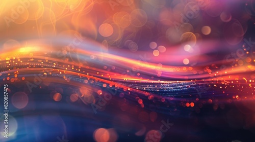 Abstract Lines Flow Through a Symphony of Light and Bokeh