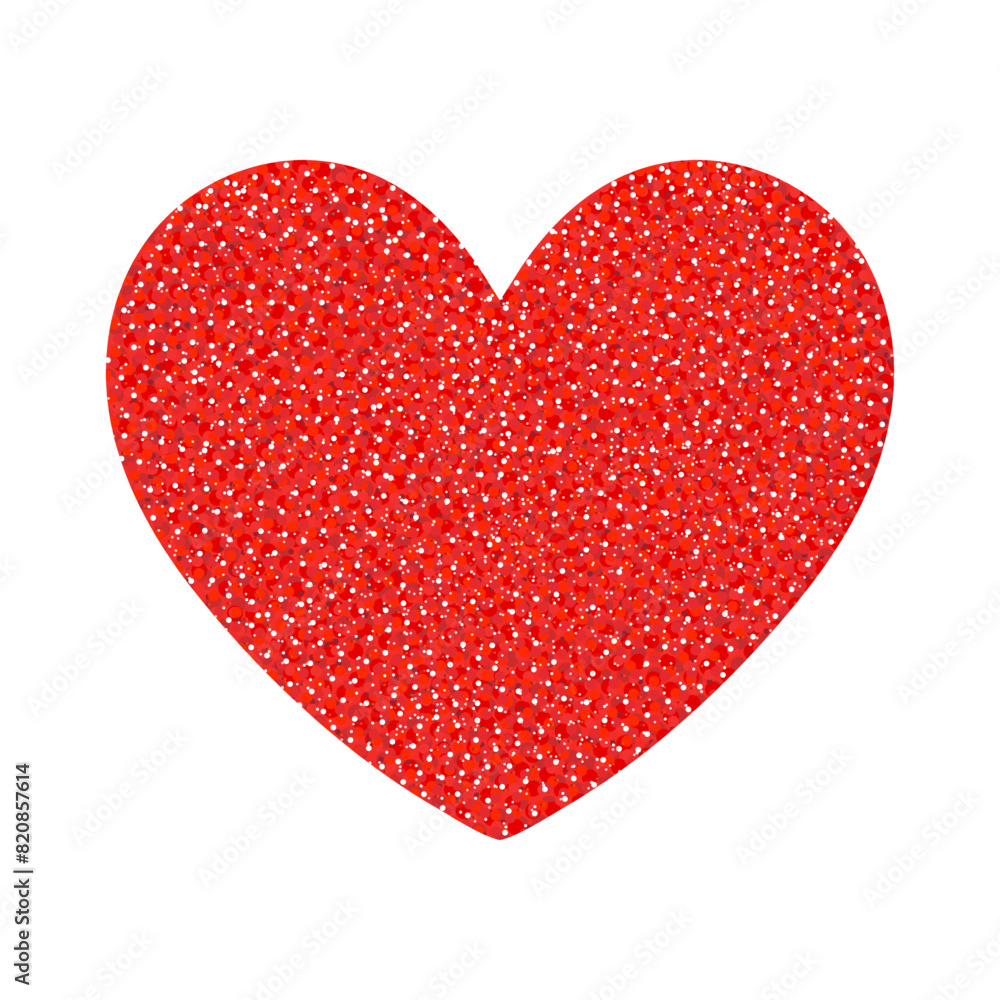 Red Glittering Heart Icon Isolated Vector Illustration Red Glittering Heart Icon Isolated Vector Illustration