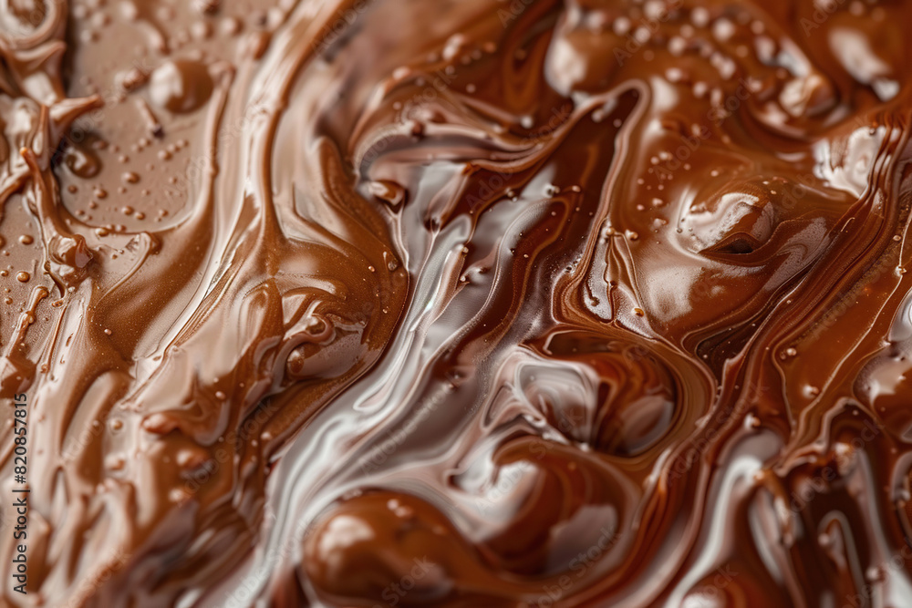 Generative ai on the theme of beautiful tasty liquid chocolate on wave abstract dark background Generative ai on the theme of beautiful tasty liquid chocolate on wave abstract dark background