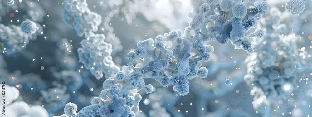 Advanced Digital Painting of a D Protein Complex Highlighting Functional Domains and Molecular Advanced Digital Painting of a D Protein Complex Highlighting Functional Domains and Molecular