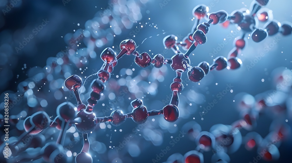 Obraz premium Captivating D Render of a Complex Protein Structure Advanced Medical Technique