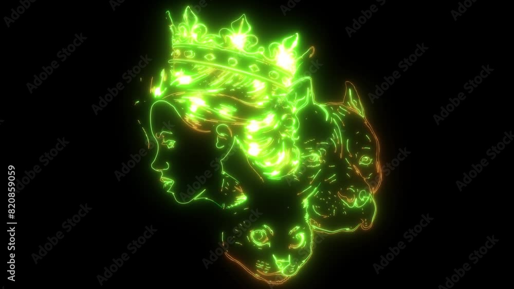 neon animation of Dead girl neon animation of Dead girl