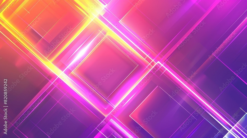 The abstract template for this geometric flyer has color squares as its design element. The abstract template for this geometric flyer has color squares as its design element.