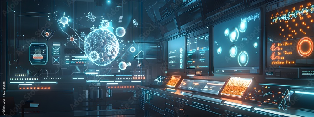 Molecular Dynamics Simulation Swirling Particles in a Retrofuturistic Research Facility Molecular Dynamics Simulation Swirling Particles in a Retrofuturistic Research Facility