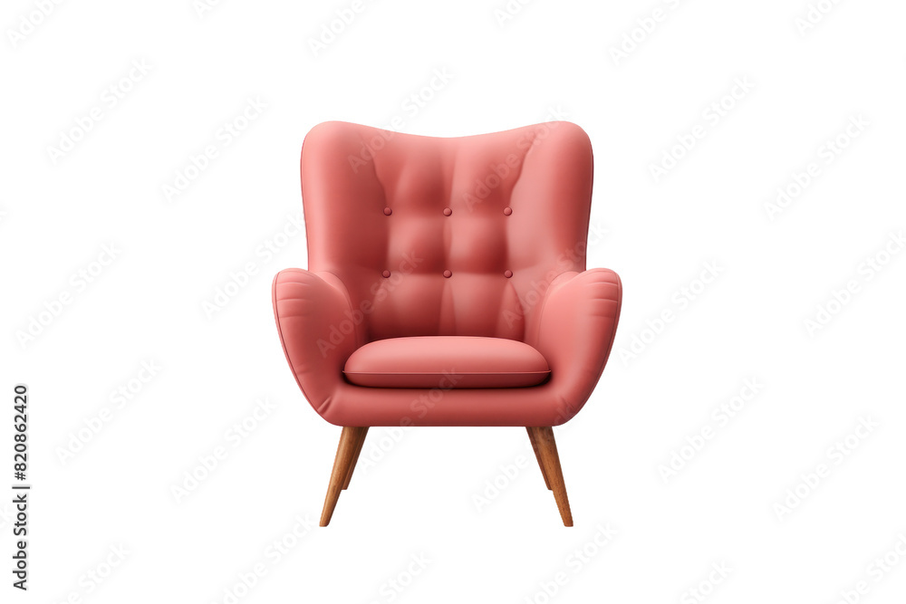 Blush Symphony: A Pink Leather Chair Dance on Transparent PNG Background... Blush Symphony: A Pink Leather Chair Dance on Transparent PNG Background...
