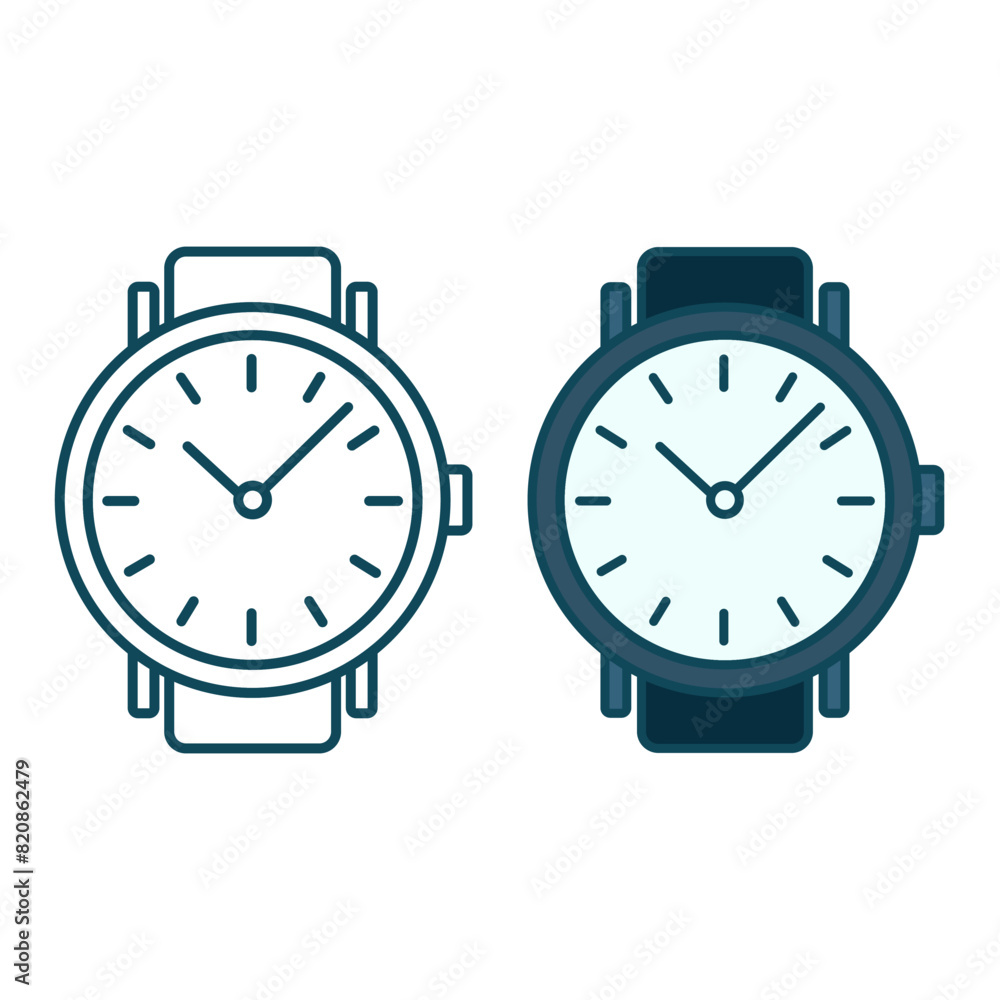 Wristwatch icon. Isolated vector illustration Wristwatch icon. Isolated vector illustration