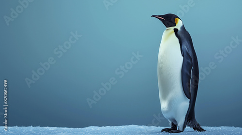 Emperor Penguin Standing on Snow-Covered Ground