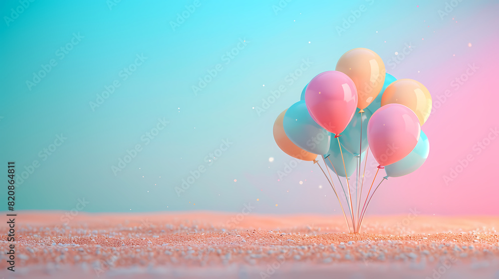 Fototapeta premium Colorful balloons, party concept