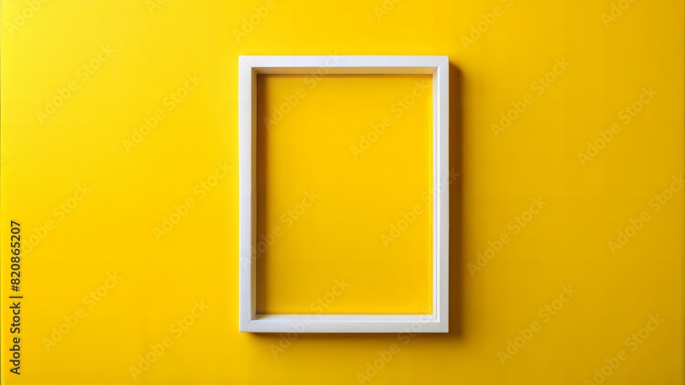Thin White Frame on Bright Yellow Wall: A thin white frame on a vibrant bright yellow wall, perfect for cheerful and energetic designs.
Thin White Frame on Bright Yellow Wall: A thin white frame on a vibrant bright yellow wall, perfect for cheerful and energetic designs.