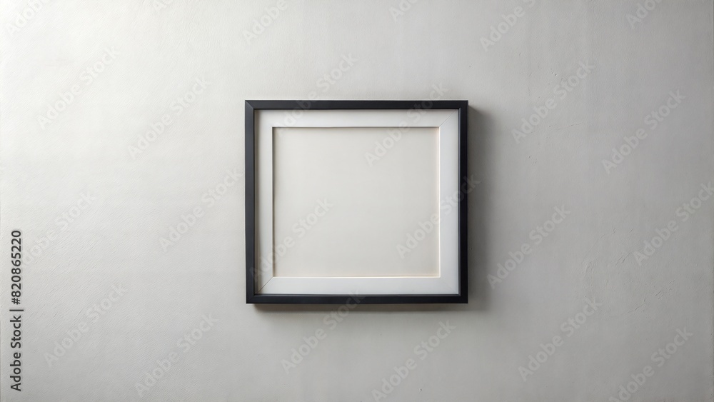Square Black Frame on Light Grey Wall: A minimalist square black frame on a light grey wall, great for modern and clean presentations.
Square Black Frame on Light Grey Wall: A minimalist square black frame on a light grey wall, great for modern and clean presentations.