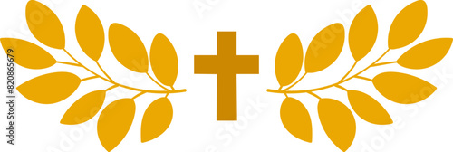 Christianity minimalist vignette clipart. Isolated vector