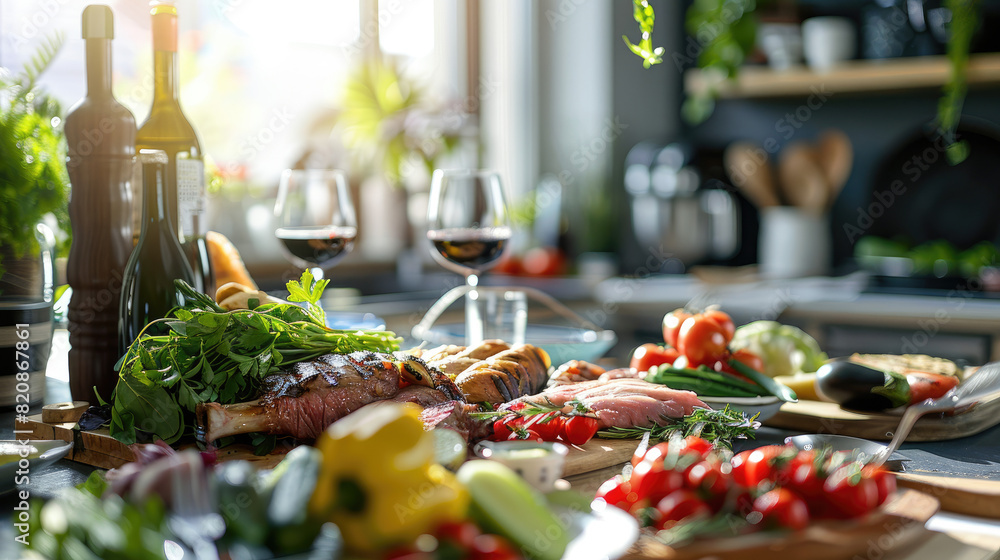 Fototapeta premium healthy fresh Mediteranian food photography 12