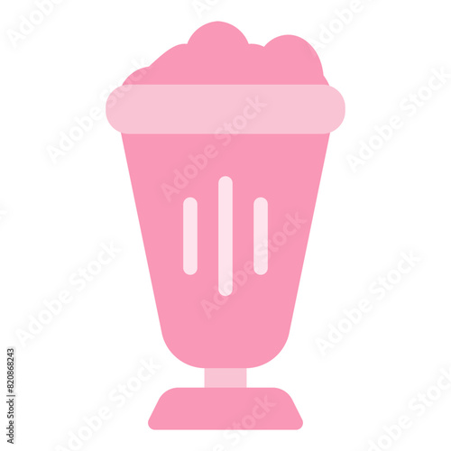 Milkshake Icon in Flat Style