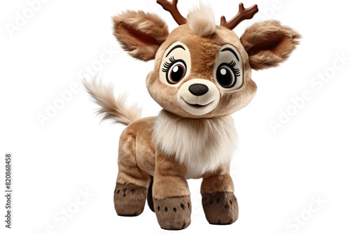 Rudolph the Red-Nosed Reindeers Plush Adventure on Transparent PNG Background... © Awais
