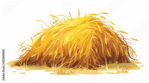 Hay golden dry grass pile. Gold sraw livestock feed 