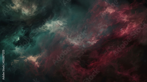 Background of Renaissance Dark Stormy Clouds  Brooding Blue Onyx Ruby Vermilion Sinister Nightfall Expressive