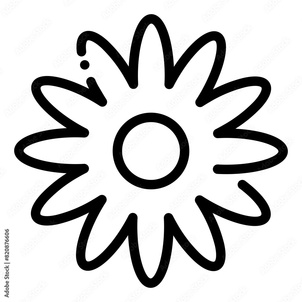 Daisy Icon in Line Style Daisy Icon in Line Style