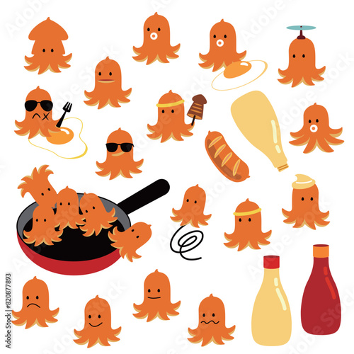 Cute octopus wieners to put in lunch boxes in Japan,