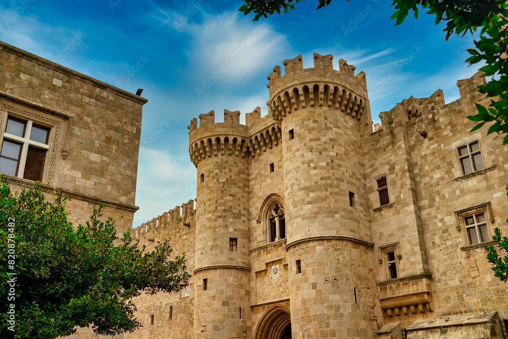 The majestic walls of the Rhodes Fortress. The majestic walls of the Rhodes Fortress.