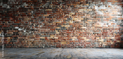 Photo studio room featuring a chic, industrial-style brick wall background.