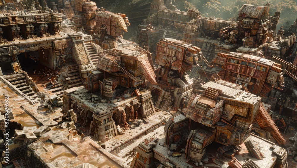 Fototapeta premium Ancient Mecha Mayan Ruins