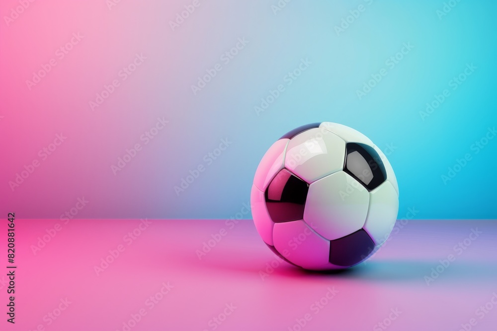 Soccer ball on gradient background in minimalistic style Soccer ball on gradient background in minimalistic style