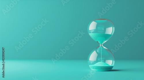 Rounded Glass hour sand time range vintage copy space background