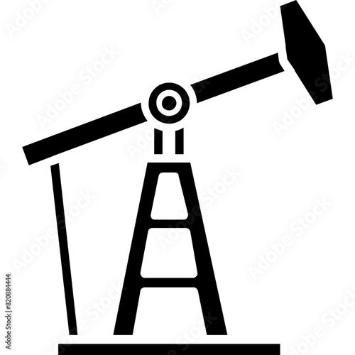 Oil Pumpjack Icon  Glyph Icon