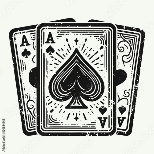 playing cards aces illustration