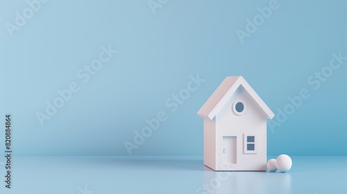 Wallpaper Mural Little houses copy space, for business money management for investment and inflation Torontodigital.ca