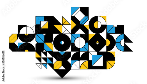 Bauhaus style abstract geom...