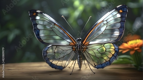 butterfly on a flower,butterfly on a leaf,Glasswinged Butterfly