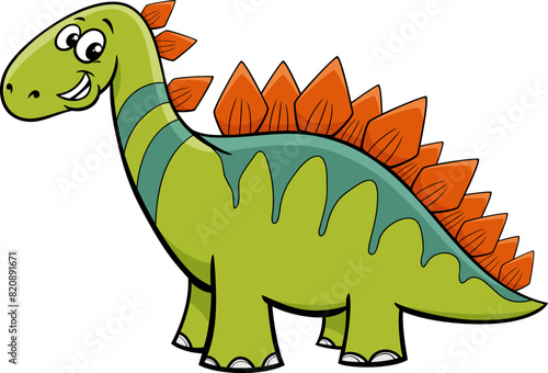 cartoon Stegosaurus dinosaur prehistoric character