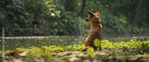 Photos Along The Tranquil Riverside, A Country Working Dog Fulfills Its Noble Duty With