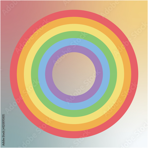 Circular Rainbow illustration EPS vector