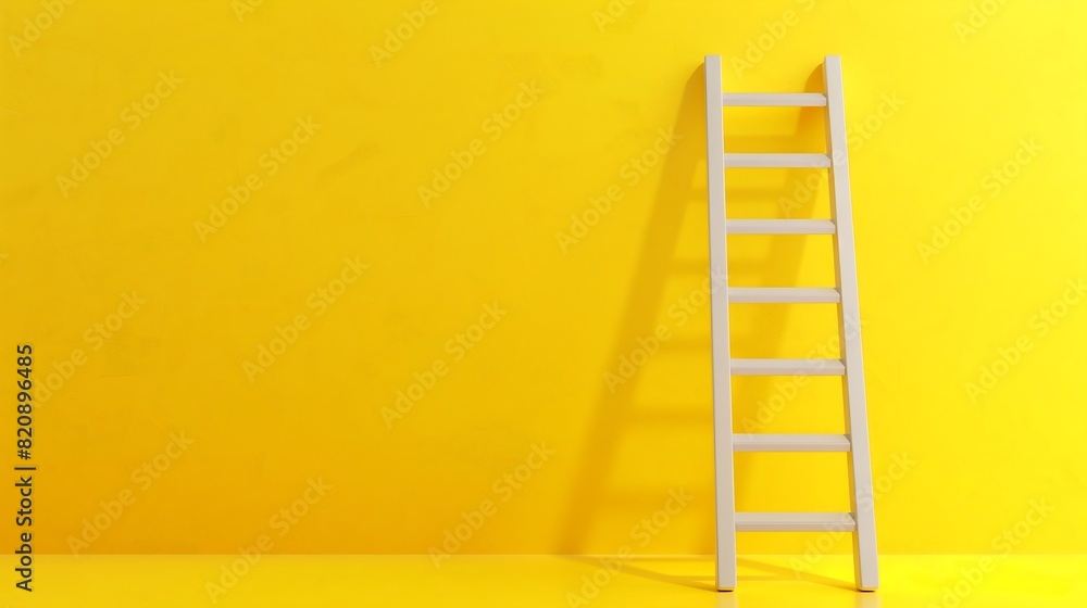 career ladder on a yellow background