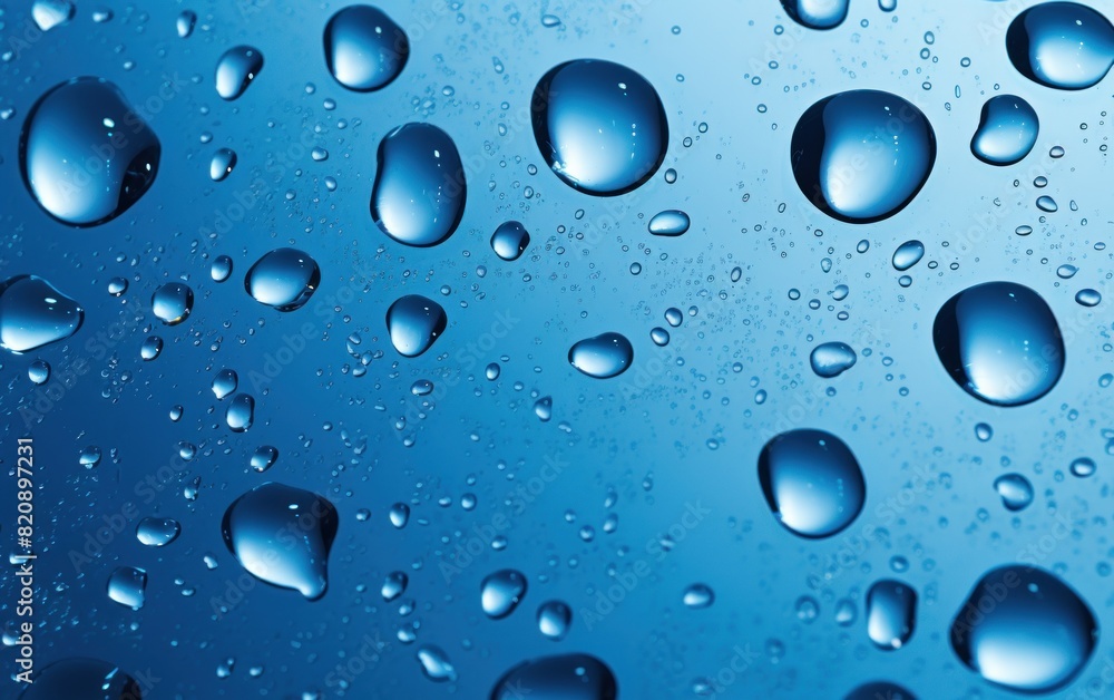 water drop on blue, in the style of detailed texture, environmental awareness, dark skyblue and navy,