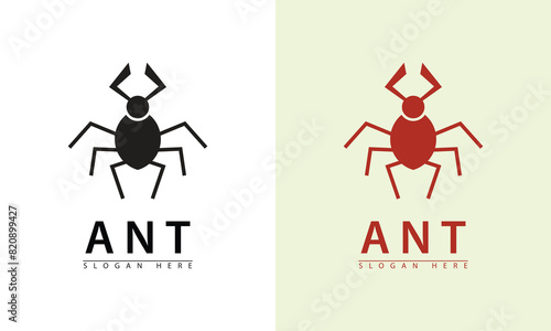 Abstract red ant logo icon, simple flat design. © muhaimin