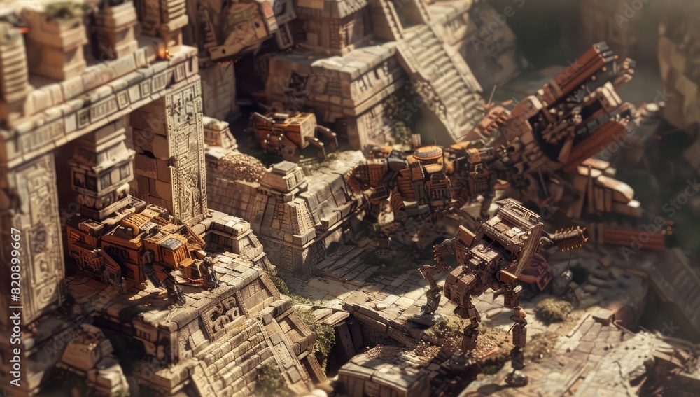 Fototapeta premium Ancient Mecha Mayan City