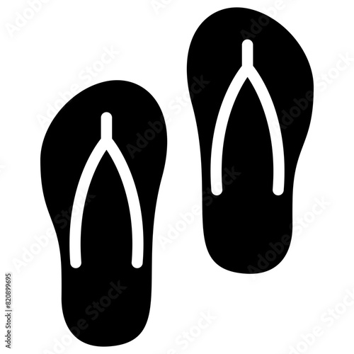 sandal solid icon