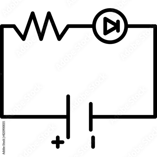 Forward Biased Diode Icon