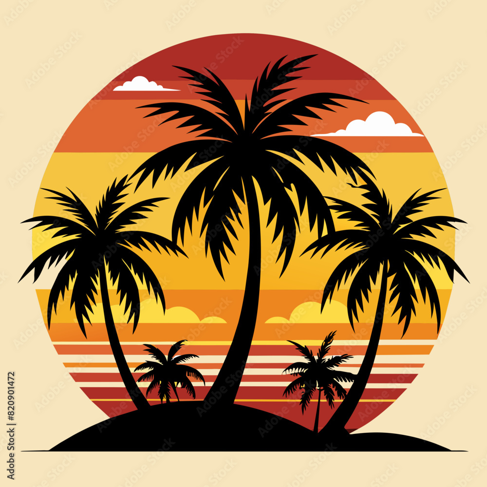 Obraz premium trees on the beach