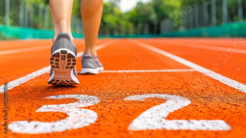 New Beginnings: Runner Prepares to Train on the Track with Determination